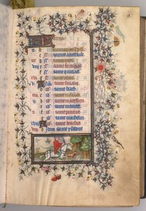チャールズザノーブル、ナヴァール王1361-1425の時間：fol。 5r、5月、c。 1405年。 作： Master of the Brussels Initials and Associates
