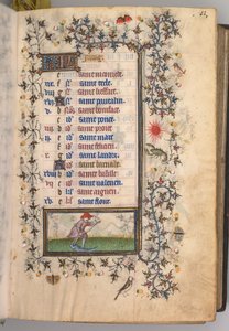 チャールズザノーブル、ナヴァール王1361-1425の時間：fol。 6月、6月、c。 1405年。 作： Master of the Brussels Initials and Associates