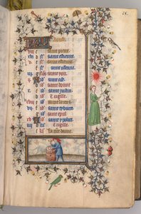 チャールズザノーブル、ナヴァール王1361-1425の時間：fol。 8月8日、c。 1405年。