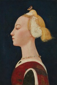 女性の肖像」、おそらく1450年代。 作： Master of the Castello Nativity