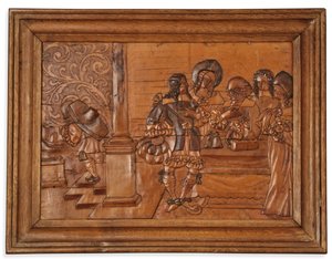 エゲルインターシャパネル、17世紀半ば 作： Master of the Decorated Background