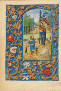 ダヴィデとゴリアテ 1480-85年頃（テンペラ彩色・金） 作： Master of the Dresden Prayer Books