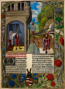「薔薇のロマン」より 眠り、立ち上がり、愛の園へ向かう恋人 作： Master of the Dresden Prayer Books