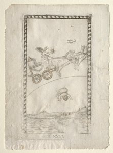 太陽 (タロッキより、シリーズ A: 宇宙の大空、#44) 作： Master of the E Series Tarocchi