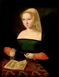 若い女性の肖像画（パネル） 作： Master of the Female Half Lengths