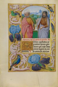 聖ペトロとパウロ 作： Master of the First Prayer Book of Maximilian