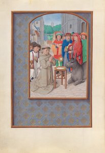スペイン女王イザベラ女王の時間：フォル。 187v、パドヴァの聖アントニウス、c。 1500。 作： Master of the First Prayerbook of Maximillian