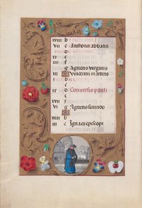 女王イザベラカトリック、スペイン女王の時間：フォル。 1月2日-雪景色、c。 1500。 作： Master of the First Prayerbook of Maximillian