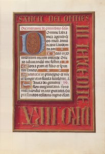 女王イザベラカトリック、スペイン女王の時間：フォル。 38r、c。 1500。 作： Master of the First Prayerbook of Maximillian