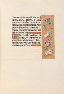女王イザベラカトリック、スペイン女王の時間：フォル。 49r、c。 1500。 作： Master of the First Prayerbook of Maximillian
