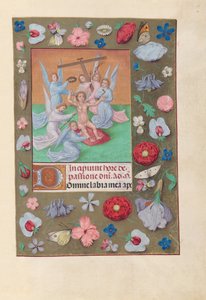 スペイン女王イザベラの時間：  フォル50r 幼子キリストと受難の道具 作： Master of the First Prayerbook of Maximillian