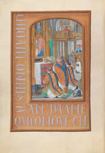 女王イザベラカトリック、スペイン女王の時間：フォル。 87v、ミサのお祝い、c。 1500。 作： Master of the First Prayerbook of Maximillian