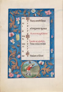 女王イザベラカトリック、スペイン女王の時間：フォル。 7月8日、c。 1500。 作： Master of the First Prayerbook of Maximillian