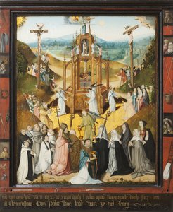 La fontaine de vie, epitaphe pour frere Clemenssoen - 「命の泉」。プラハの生命の泉の主であるクレメンスン神父（1475年から1525年に活躍）の墓碑銘。木に油彩 作： Master of the Fountain of Life