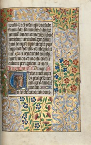 ルーアンの時間使用法：fol。 110r、イニシャルの死者のためのミサ、c。 1470。