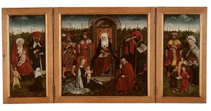 The Poortakker Triptych、c.1500-10（パネルに油彩） 作： Master of the Holy Family of St. Anne