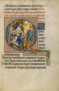 初回Q：サウルの前のダビデ 作： Master of the Ingeborg Psalter