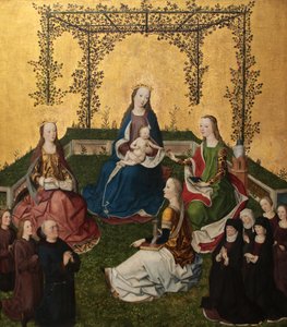 薔薇棚の幼子を抱く聖母 (Maria mit dem Kind in der Rosenlaube) 1470年頃