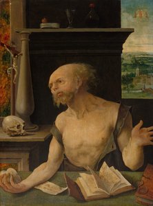 悔い改めの聖ジェローム、152530。 作： Master of the Lille Adoration