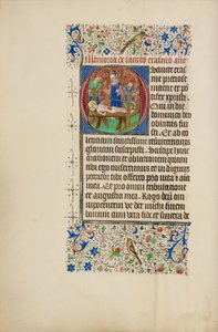 頭文字O：聖エラスムスの殉教 作： Master of the Llangattock Hours