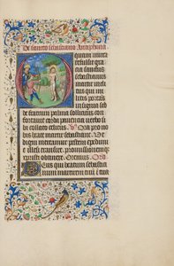 頭文字O：聖セバスチャンの殉教 作： Master of the Llangattock Hours