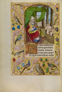 浴槽から3人の若者を救出する聖ニコラス 作： Master of the Lübeck Bible