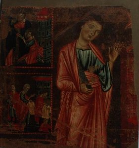 St.James（パネルにテンペラ 作： Master of the Magdalen