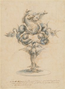 戦うタツノオトシゴ 2 頭のワイン デキャンタ 作： Master of the Medici Banquet Decanters