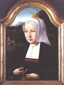 ロザリオを持つ女性の肖像 作： Master of the Parrot