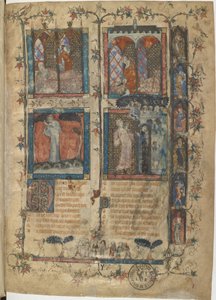 ギヨーム・ド・ロリスとジャン・ド・ムンによるローマ・デ・ラ・ローズの原稿のミニチュア、1353年 作： Master of the Rose novels