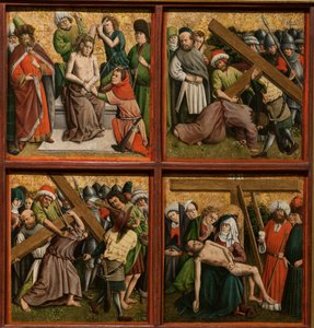 キリストの受難の祭壇画、c. 1440年代。 作： Master of the Schlägl Altarpiece