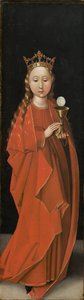 セント・バーバラ（左翼外観）、14801490年頃 作： Master of the Starck Triptych
