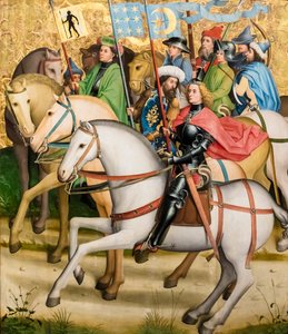 三賢者とその従者、1450/55年頃（テンペラ、油彩、スプルース材）