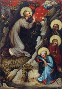 Agonie dans le jardin des Oliviers - Christ on the Mount of Olives - Wittingauの巨匠（トレボン祭壇画の巨匠）（活動時期：約1380-1390）。パネルにテンペラ、約1380年プラハ、ナショナル・ギャラリー