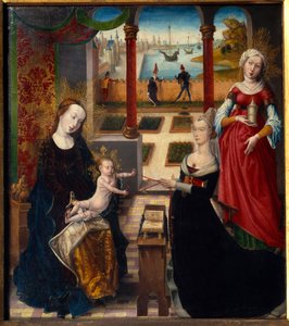 聖母と聖マグダラのマリア サント・グデュールの眺めの師による絵画（15世紀） (ec.flam.) 1475年 リエージュ美術館蔵 作： Master of the View of St. Gudule