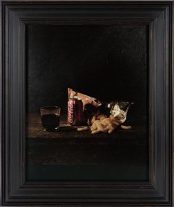 死刑囚の最後の食事、ルイス・ジョーンズ・ジュニア、2012年（デジタル転写プリント、山羊革羊皮紙） 作： マット・コリショー