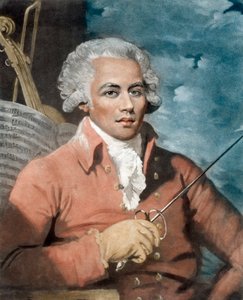 Joseph Boulogne (1748-99), Chevalier de Saint-George; グアドループのフランス人農園主とアフリカ系の奴隷Nanonの息子 - Joseph Boulogne (1748-1799), Chevalier de Saint-Georges (Saint-Georges), グアドループ出身の作曲家の肖像。 作： Mather (after) Brown