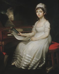 若い女性の肖像、1801年。 作： Mather Brown