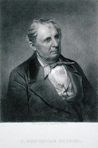 ジェームズ・フェニモア・クーパー（1789-1851）、ダゲレオタイプ（彫刻）の後にヘンリー・ブライアン・ホール（1808-84）が彫ったもの。 作： Mathew (after) Brady