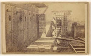 [奴隷にされた人々が収容されていた檻］ 作： Mathew B. Brady