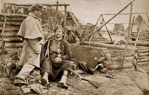 負傷したズワーブ、1861-65 作： Mathew B. Brady