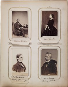 200カルテドビジターのアルバム。ほとんどがBrady作、1865年頃（セピア写真） 作： Mathew B. Brady