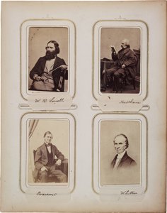 200カルテデビジターのアルバム。ほとんどがBrady作、1865年頃（セピア写真） 作： Mathew B. Brady