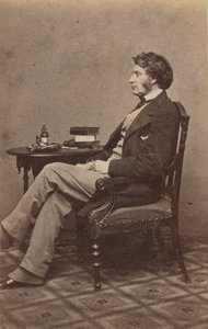 1860 年代のチャールズ サムナーの肖像画。 作： Mathew Brady