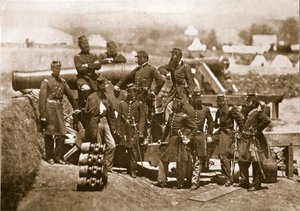 コーコラ将軍（左端）と第69回ニューヨークボランティアの役員、1861〜65