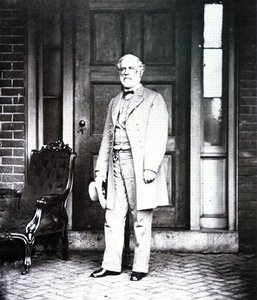ロバート・E・リー将軍（1807-70）（モノクロ写真） 作： Mathew Brady