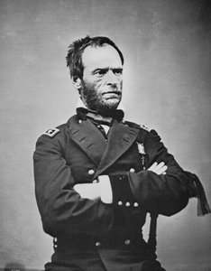 ウィリアム・T・シャーマン将軍（1820-91）（モノクロ写真 作： Mathew Brady