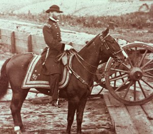 ウィリアム・T・シャーマン将軍（1820-91）、ジョージア州アトランタにて（モノクロ写真 作： Mathew Brady