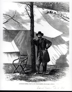 1864年7月16日の「ハーパーズウィークリー」からの挿絵、ユリシーズS.グラント中尉 作： Mathew B. Brady