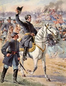 1863年5月3日、バージニア州チャンセラービルの戦いでのフッカー少将 作： Mathew B. Brady